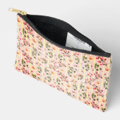 Zachte Roze Bloem Streep Patroon Etui (Open)