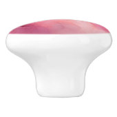 Zachte roze bloemblaadjes keramische knop (Zijkant)