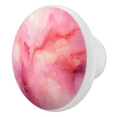 Zachte roze bloemblaadjes keramische knop (Rechts)