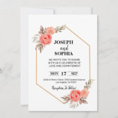 Zachte Roze Bloemen Elegant Romantisch Kaart (Voorkant)