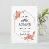 Zachte Roze Bloemen Elegant Romantisch Kaart (Staand voorkant)