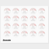 Zachte roze bloemen Elegante romantische lentetuin Ronde Sticker (Vel)