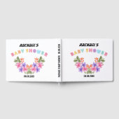 Zachte Roze Bloemen Meisje Baby Shower Gastenboek (Volledig)