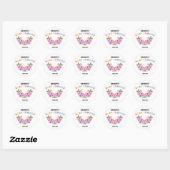 Zachte Roze Bloemen Meisje Baby Shower Ronde Sticker (Vel)
