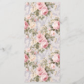 Zachte roze bloemen menu (Voorkant)