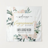 ZACHTE ROZE BLOEMEN WATERVERF VERLOVING WELKOM WANDKLEED (Voorkant)