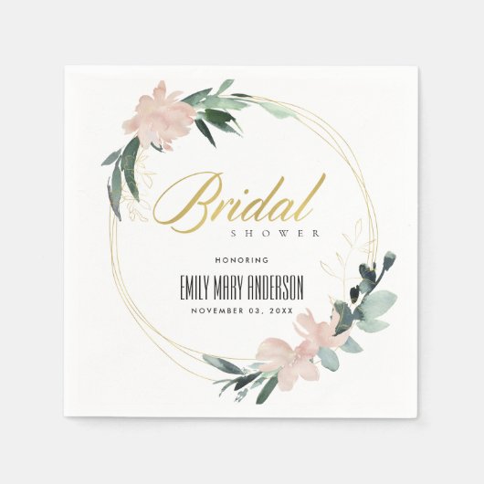 ZACHTE ROZE BLOEMENKRANS WATERVERF BRUIDSSCHOONMAA SERVET (Voorkant)