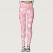 Zachte roze bloemenpastelbloemblaadjes patroon leggings (Voorkant)