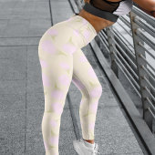 Zachte roze bloemenpastelbloemblaadjes patroon leggings