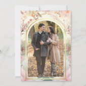 Zachte roze bloemenromantische zwanen Indiase brui Kaart (Achterkant)