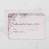 Zachte roze bloemgrens RSVP (Voorkant / Achterkant)