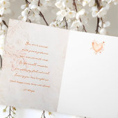 Zachte Roze Bloemhart met Antieke Krulrand Feestdagen Kaart