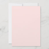 Zachte Roze Bloemige Doop Uitnodiging (Achterkant)