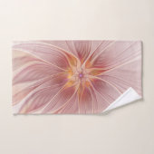 Zachte Roze Bloemige Droom Abstracte Fractale Kuns Bad Handdoek (Handdoek)