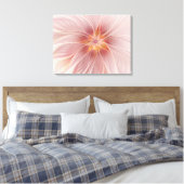 Zachte Roze Bloemige Droom Abstracte Fractale Kuns Canvas Afdruk (Insitu (Slaapkamer))