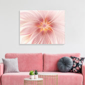 Zachte Roze Bloemige Droom Abstracte Fractale Kuns Canvas Afdruk (Insitu (Woonkamer))