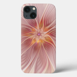 Zachte Roze Bloemige Droom Abstracte Fractale Kuns iPhone 13 Hoesje