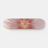 Zachte Roze Bloemige Droom Abstracte Fractale Kuns Skateboard (Horizontaal)