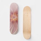 Zachte Roze Bloemige Droom Abstracte Fractale Kuns Skateboard (Voorkant)