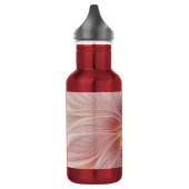Zachte Roze Bloemige Droom Abstracte Fractale Kuns Waterfles (Links)