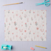 Zachte Roze Bloemmotief Tissuepapier (Craft)