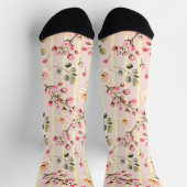Zachte Roze Bloemstreep Patroon Sokken (Top)