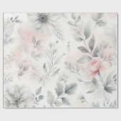 Zachte roze bloemwas cadeaupapier (Vlak)