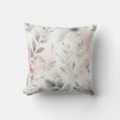 Zachte roze bloemwas kussen (Voorkant)