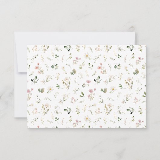 Zachte Roze Bloesems Bloemen Bloemen Bloemen Huwel Kaart (Achterkant)