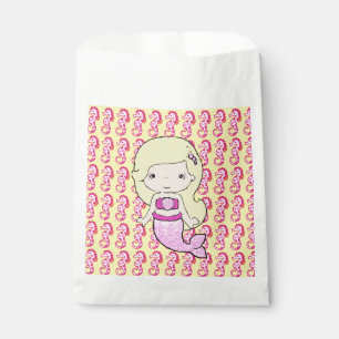 Zachte Roze Blonde Zeemeermin & Zeepaarden Zakje