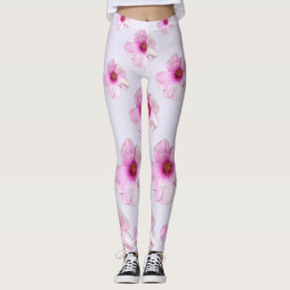 Zachte Roze Botanische Bloemenprint Leggings
