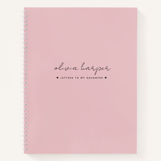 Zachte roze brieven naar het Mijn Dagboek van de D Notitieboek (Voorkant)