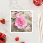 Zachte roze Camellia bloem Servet (Insitu)
