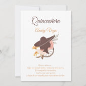 Zachte Roze Charra Waterverf Uitnodiging, Roze Kaart (Achterkant)