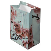 Zachte Roze Cherry Blossom Gift Box Medium Cadeauzakje (Voorkant Gekanteld)