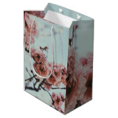 Zachte Roze Cherry Blossom Gift Box Medium Cadeauzakje (Achterkant Gekanteld)