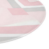 Zachte Roze Chevron Geometrisch Snijplank (Hoek)