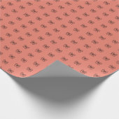 Zachte Roze Coquette Strik Patroon Inpakpapier (Hoek)