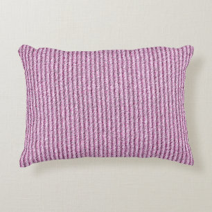 Zachte roze corduroy streeppatroon accent kussen