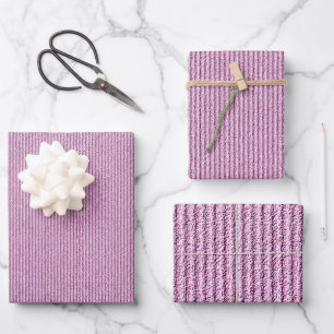Zachte roze corduroy streeppatroon inpakpapier vel