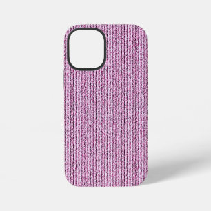 Zachte roze corduroy streeppatroon iPhone 12 mini hoesje