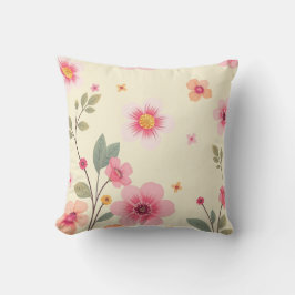 Zachte Roze Cottage Bloemenkussen Kussen
