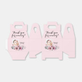 Zachte Roze DANK VOOR HET KOMEN! Christening Bedankdoosjes (Uitgevouwen)