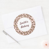 Zachte Roze Dierprint Stickers (Envelop)