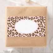 Zachte Roze Dierprintlabels Etiket (Insitu)