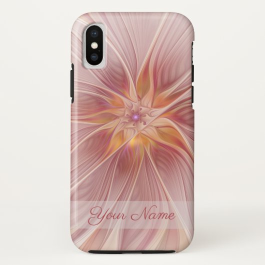 Zachte Roze Droom Abstracte Fractale Kunst Bloemna Case-Mate iPhone Case (Achterkant)