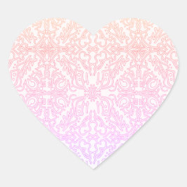 Zachte Roze Droom Mandala-patroonserie Hart Sticker