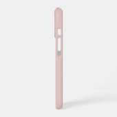 Zachte Roze en Beige Verticale Streeppatroon iPhone 16 Hoesje (Linkerkant)