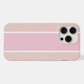 Zachte Roze en Beige Verticale Streeppatroon iPhone Hoesje (Achterkant horizontaal)