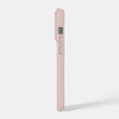 Zachte Roze en Beige Verticale Streeppatroon iPhone Hoesje (Linkerkant)
